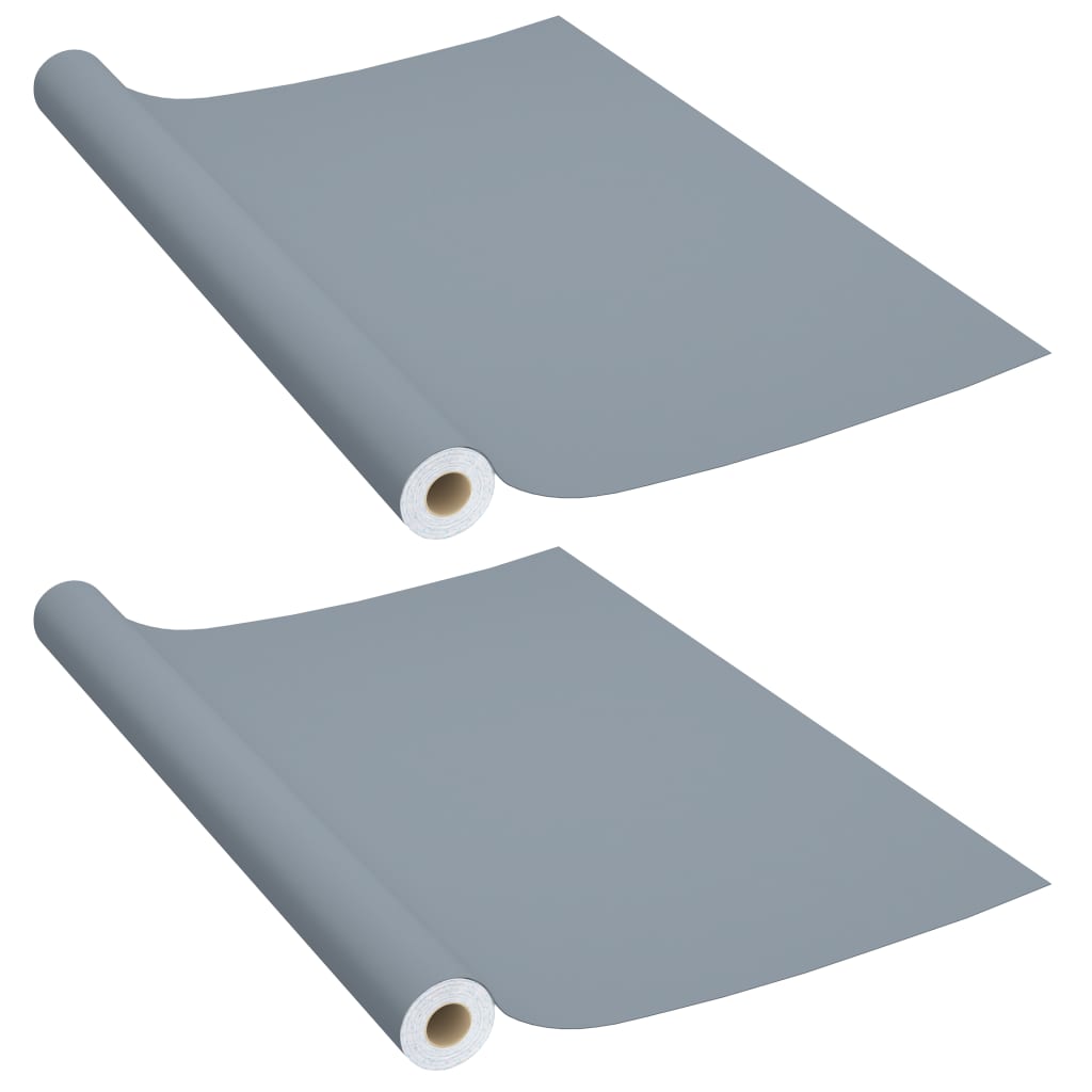 Selvklebende møbelfolier 2 stk 500x90 cm PVC grå