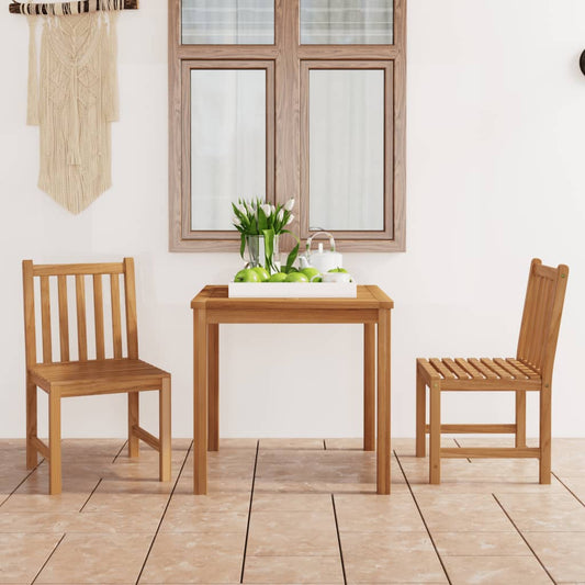 3-delt hagespisesett 80x80 cm heltre teak