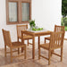 5-delt hagespisesett 80x80 cm heltre teak