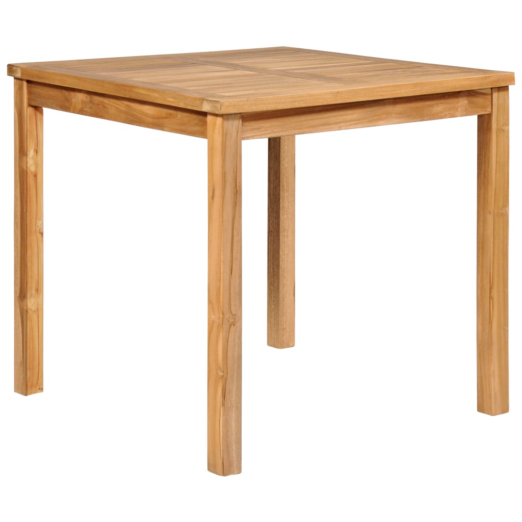 3-delt hagespisesett 80x80 cm heltre teak vidaXL