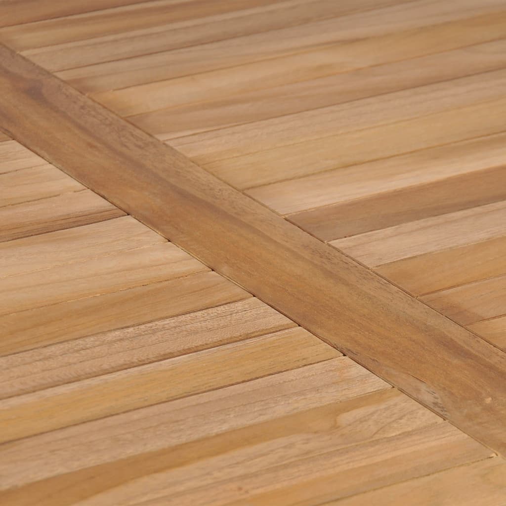 3-delt hagespisesett 80x80 cm heltre teak vidaXL
