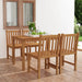 5-delers hagespisesett 120x70 cm heltre teak