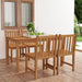 5-delers hagespisesett 140x80 cm heltre teak vidaXL