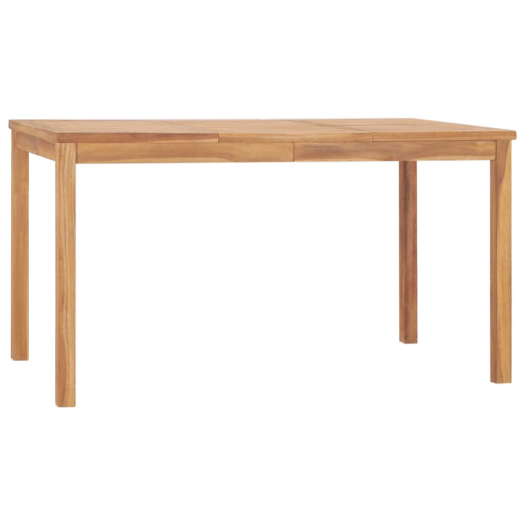 7-delers hagespisesett 140x80 cm heltre teak vidaXL