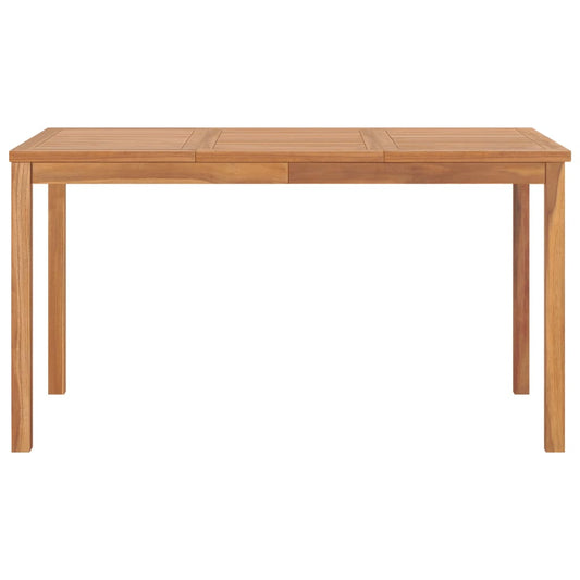 7-delers hagespisesett 140x80 cm heltre teak vidaXL