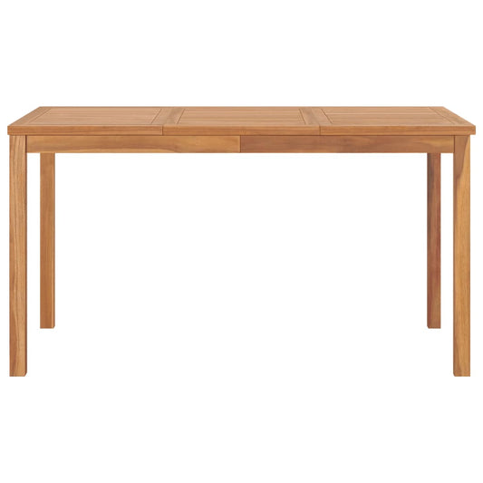 5-delers hagespisesett 140x80 cm heltre teak vidaXL