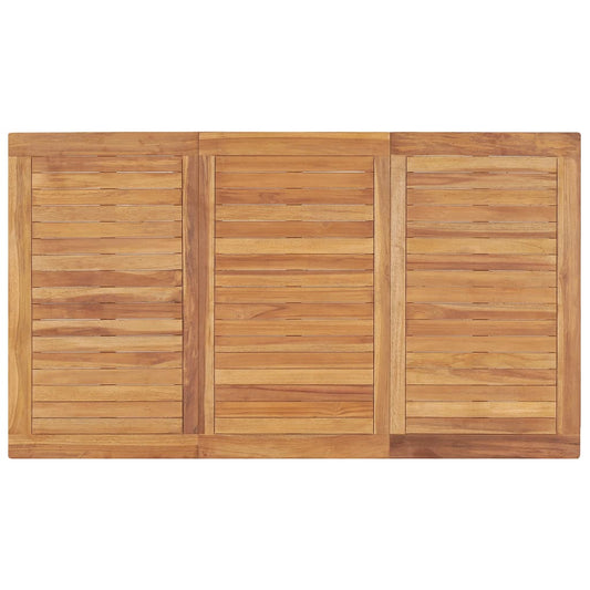5-delers hagespisesett 140x80 cm heltre teak vidaXL
