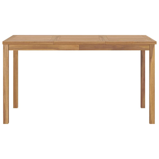 7-delers hagespisesett 140x80 cm heltre teak vidaXL
