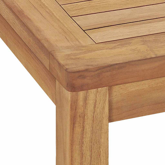 7-delers hagespisesett 140x80 cm heltre teak vidaXL
