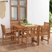 7-delers hagespisesett 140x80 cm heltre teak vidaXL