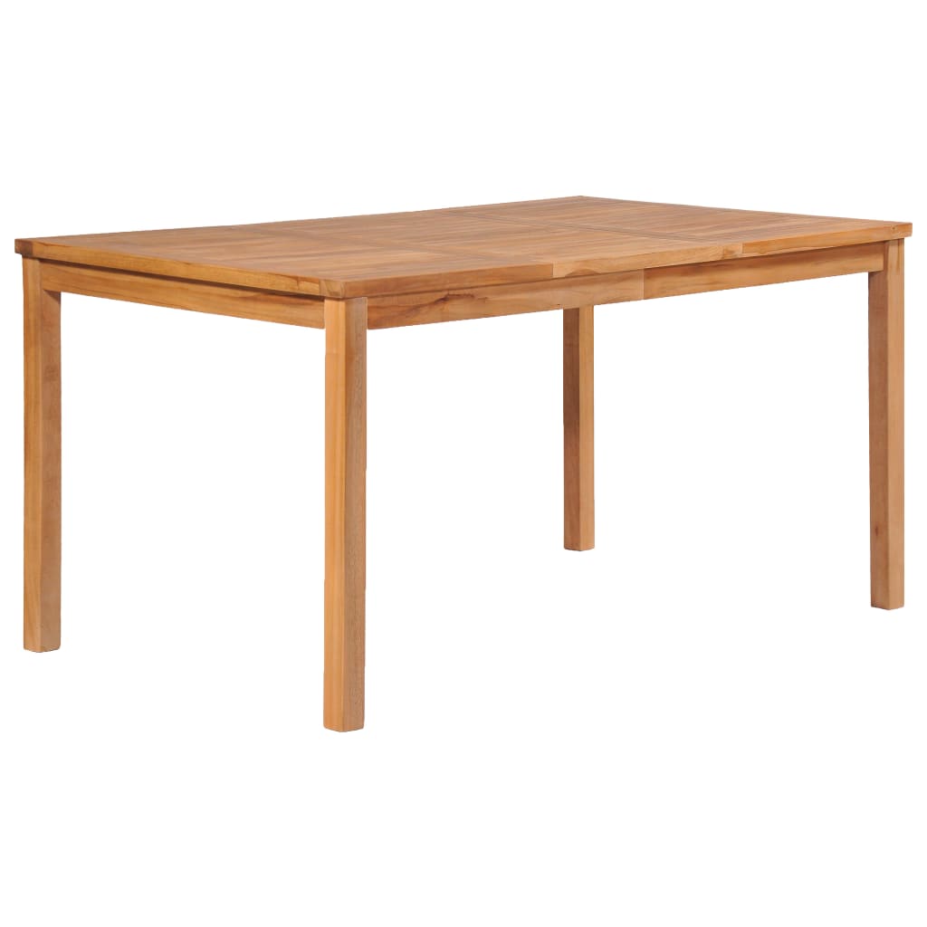 5-delers hagespisesett 150x90 cm heltre teak vidaXL