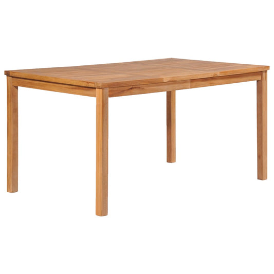 5-delers hagespisesett 150x90 cm heltre teak vidaXL