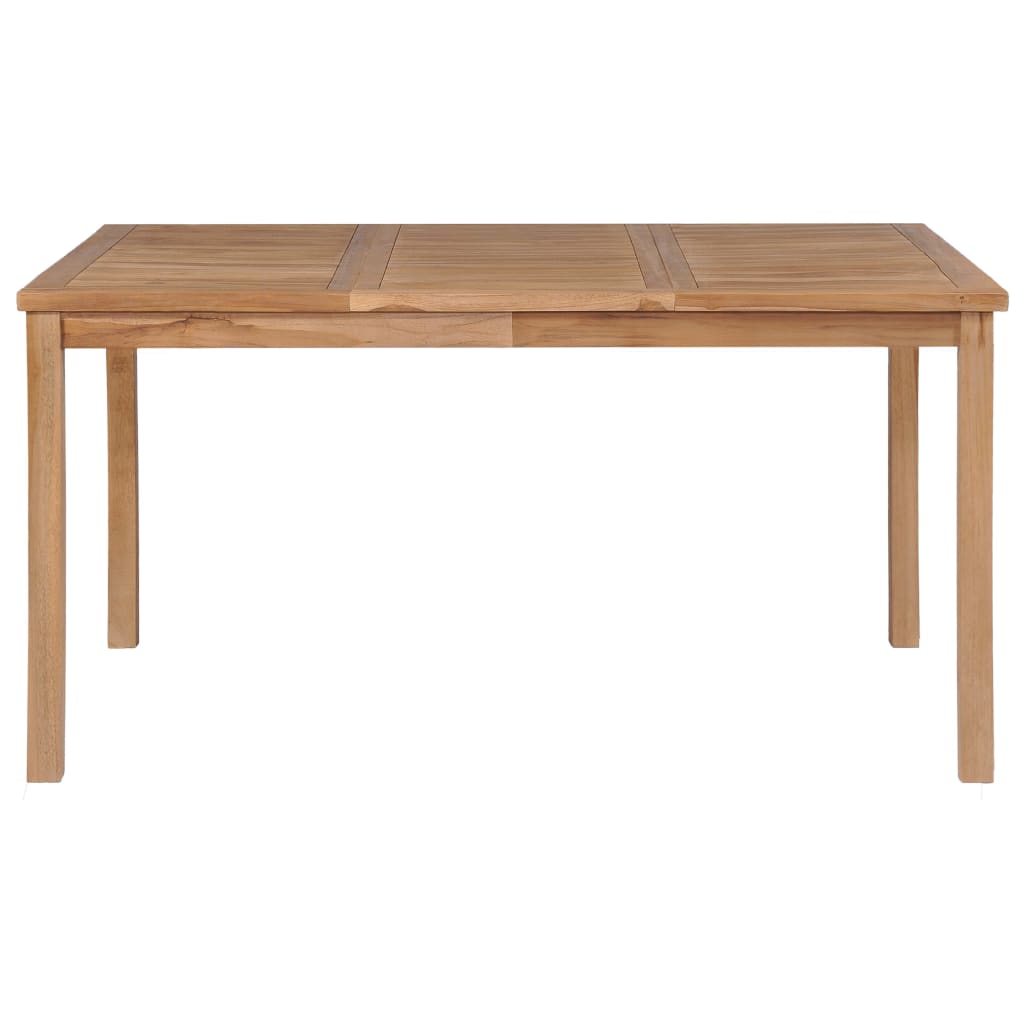 5-delers hagespisesett 150x90 cm heltre teak vidaXL