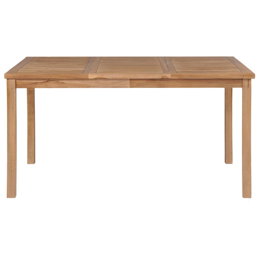 5-delers hagespisesett 150x90 cm heltre teak vidaXL