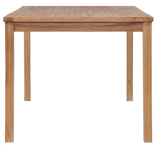 5-delers hagespisesett 150x90 cm heltre teak vidaXL