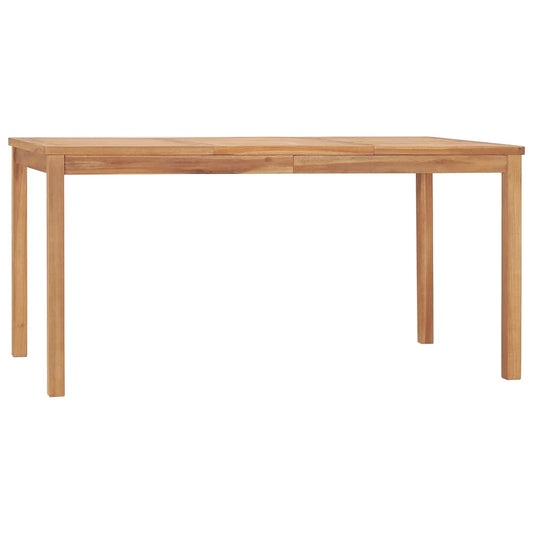 7-delers hagespisesett 160x80 cm heltre teak vidaXL