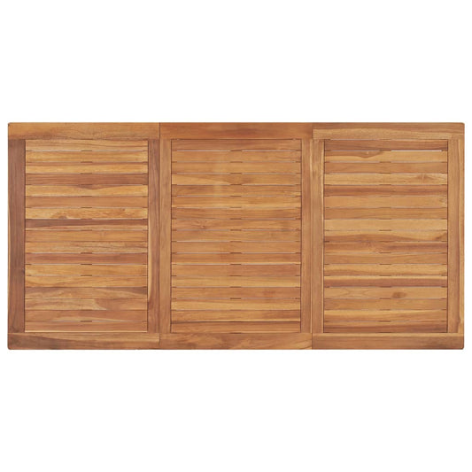 5-delers hagespisesett 160x80 cm heltre teak vidaXL