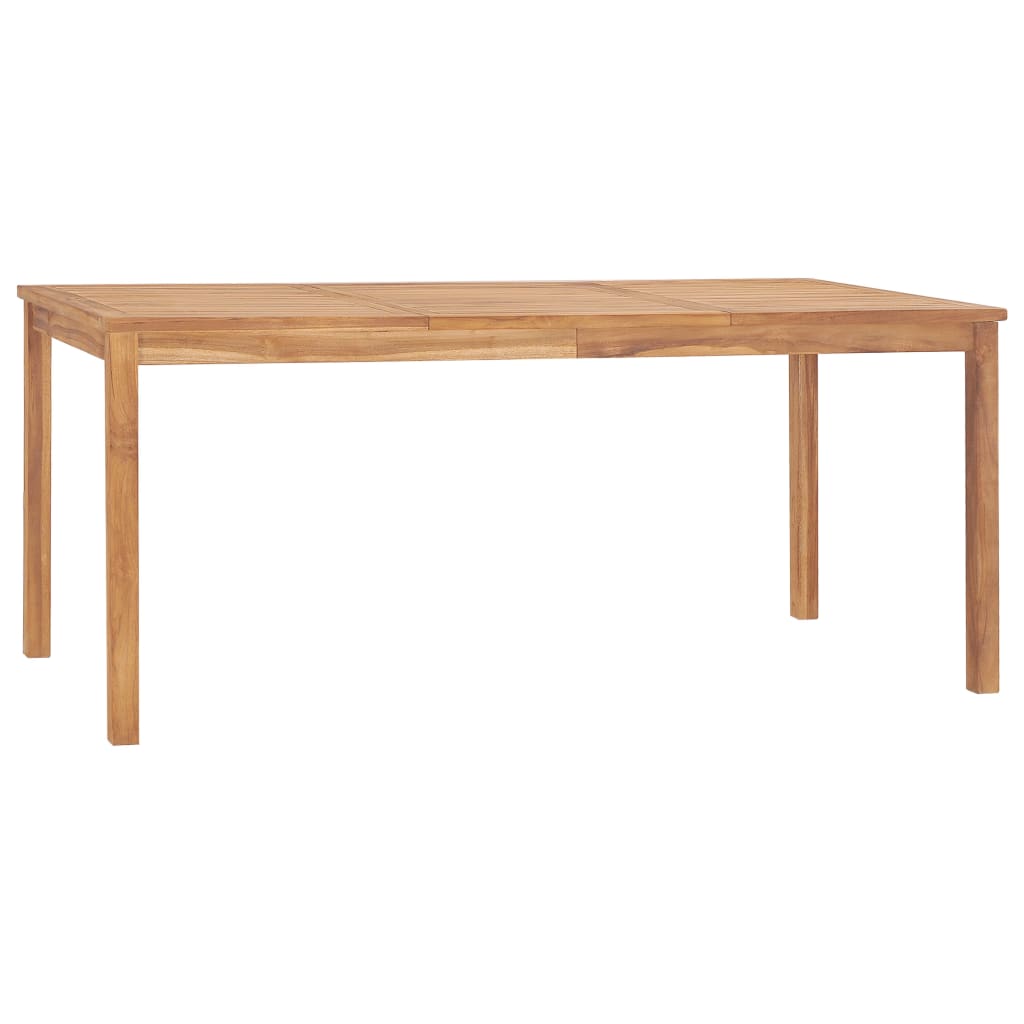 7-delers hagespisesett 180x90 cm heltre teak vidaXL