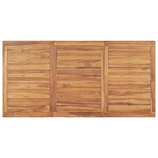 7-delers hagespisesett 180x90 cm heltre teak vidaXL