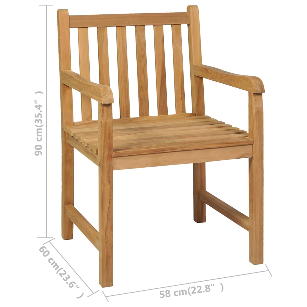 5-delers hagespisesett 180x90 cm heltre teak vidaXL