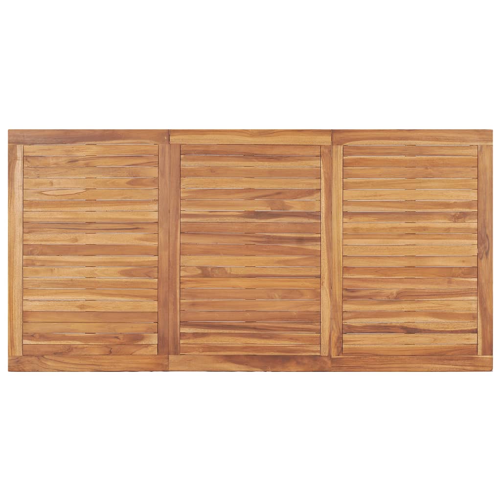7-delers hagespisesett 180x90 cm heltre teak vidaXL