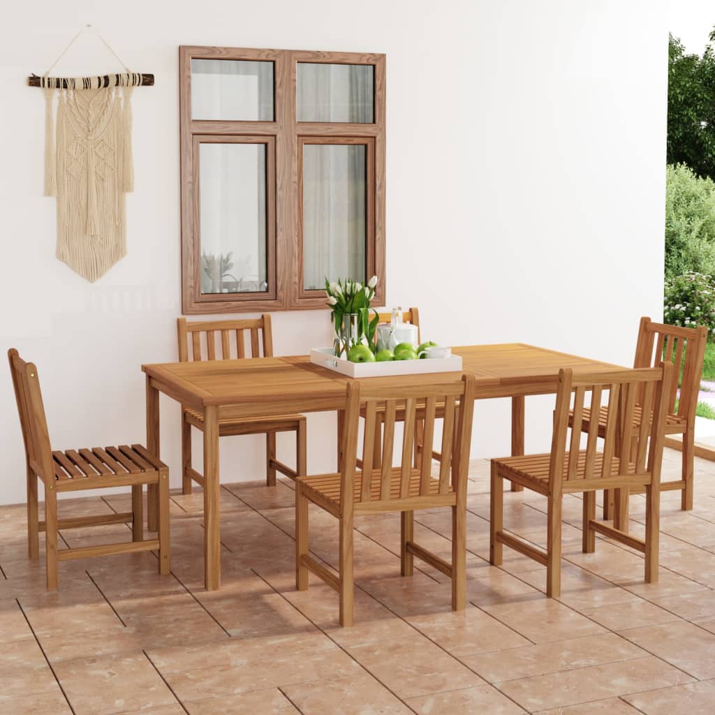 Utendørs spisestue 7 deler heltre teak