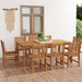 9-delers hagespisesett 200x100 cm heltre teak
