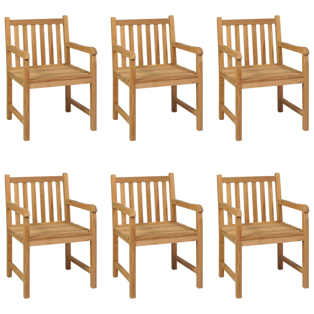 7-delers hagespisesett 200x100 cm heltre teak vidaXL