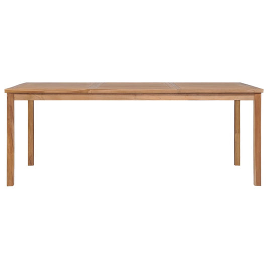 7-delers hagespisesett 200x100 cm heltre teak vidaXL