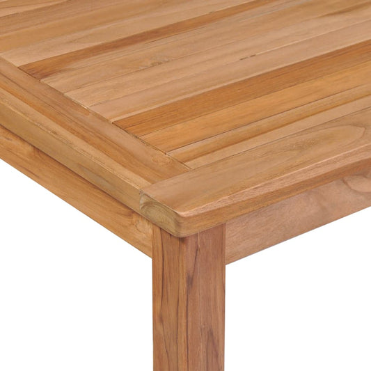 7-delers hagespisesett 200x100 cm heltre teak vidaXL
