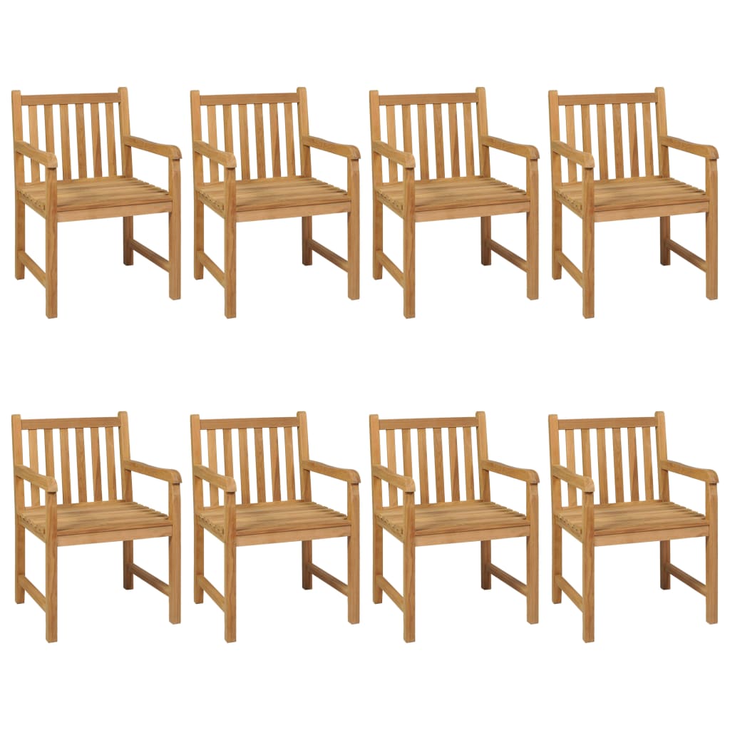 9-delers hagespisesett 200x100 cm heltre teak vidaXL