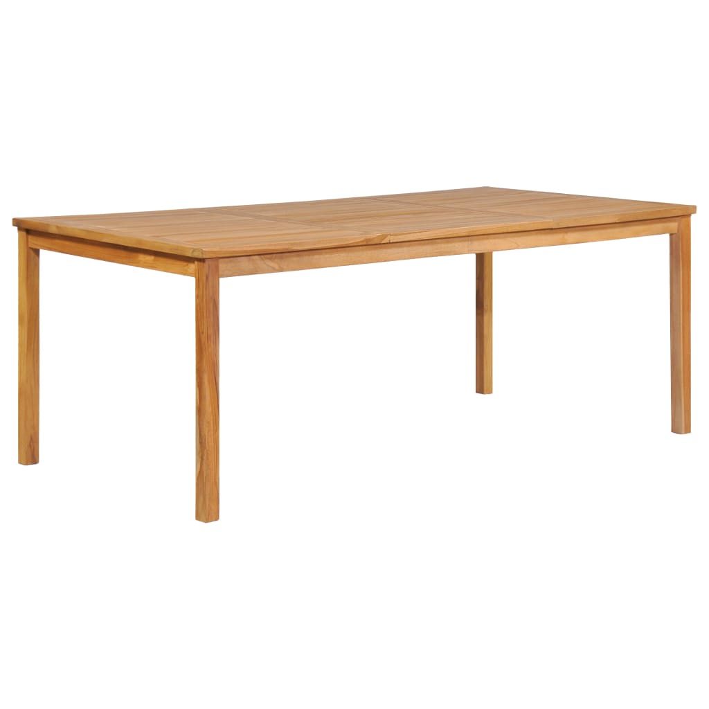 9-delers hagespisesett 200x100 cm heltre teak vidaXL