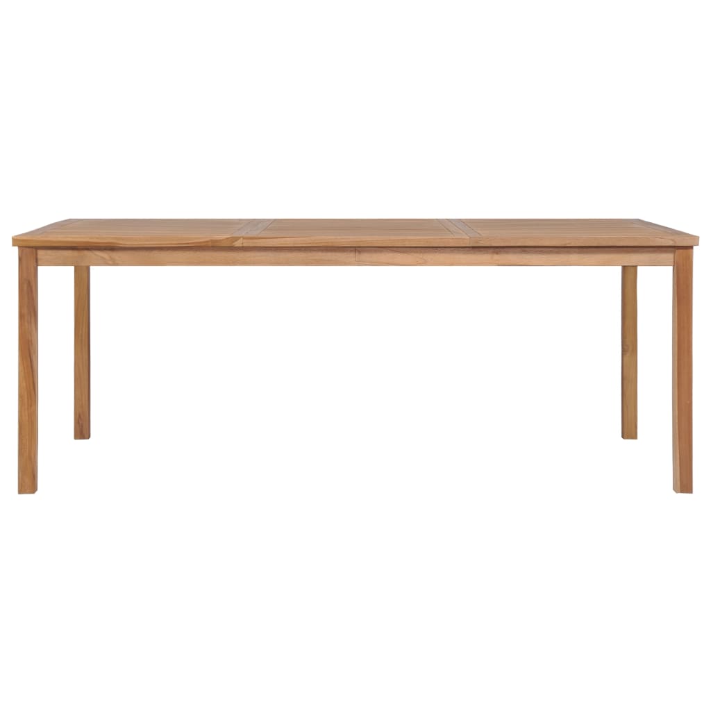 9-delers hagespisesett 200x100 cm heltre teak vidaXL