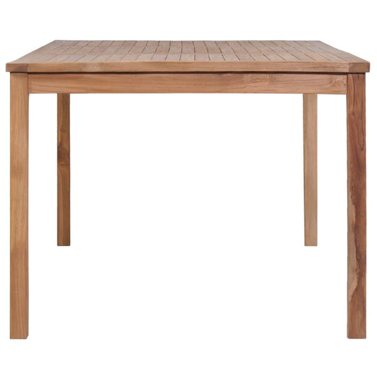 9-delers hagespisesett 200x100 cm heltre teak vidaXL