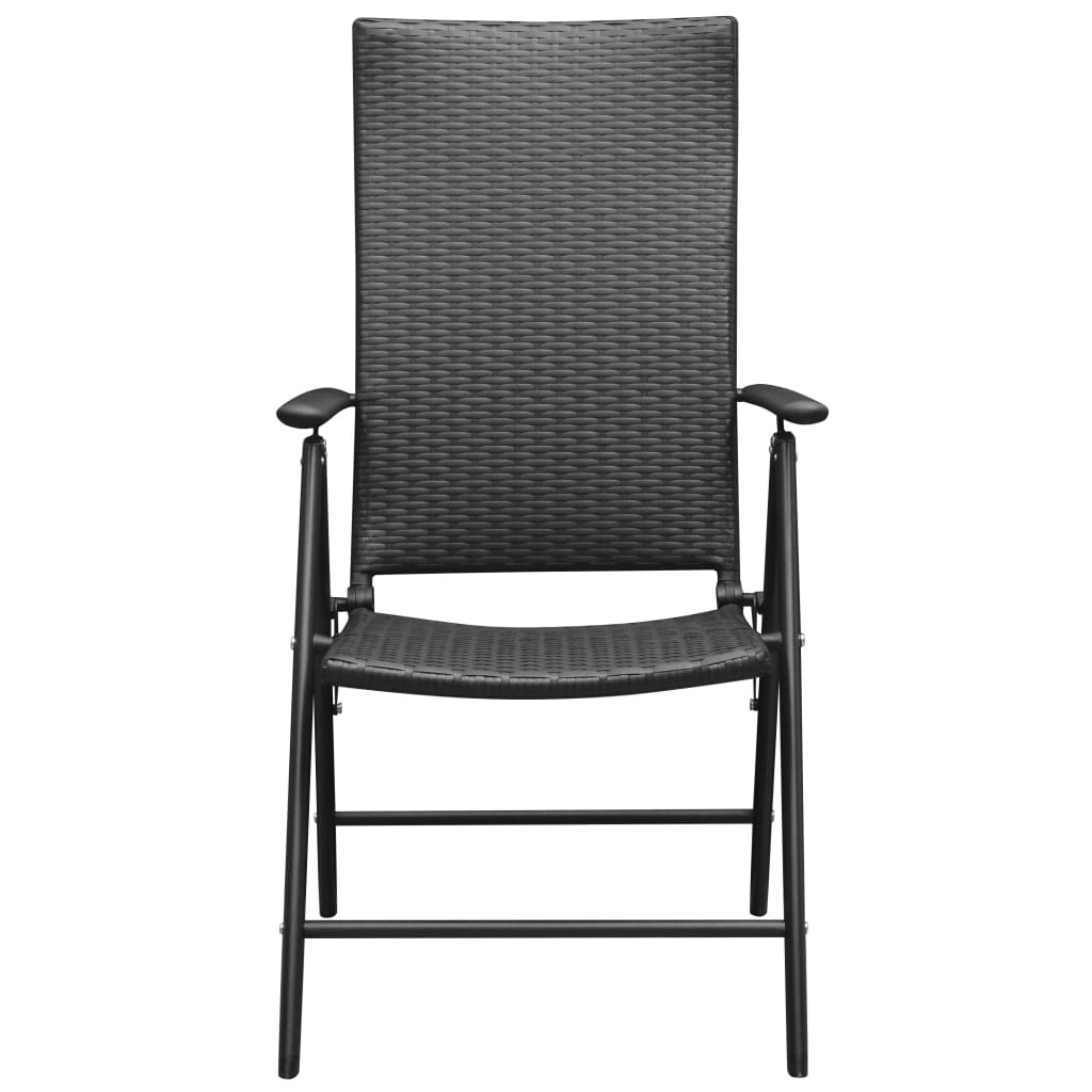 Utendørs spisestue 7 deler svart og brun