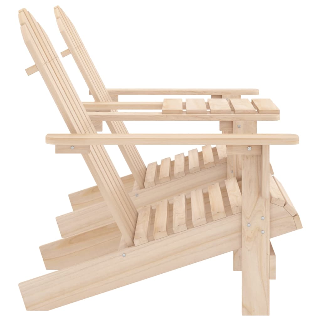 Adirondack hagestoler med tebord heltre gran