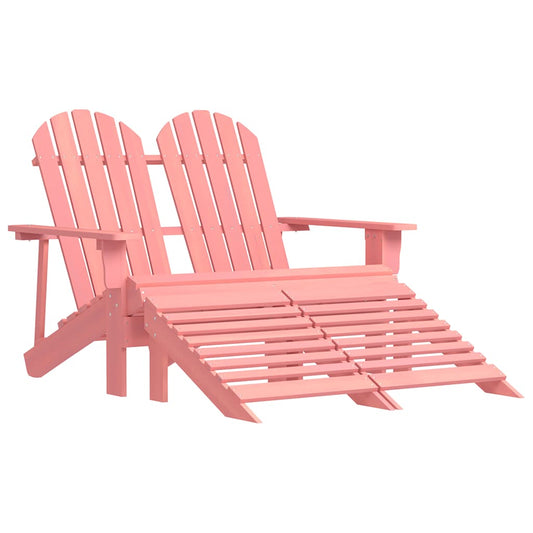 Adirondack hagestol og ottoman 2-seters heltre rosa