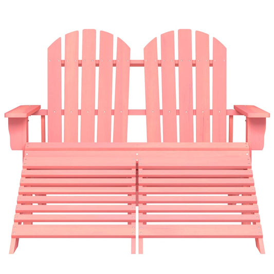 Adirondack hagestol og ottoman 2-seters heltre rosa