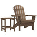 Adirondack hagestol med bord heltre gran brun