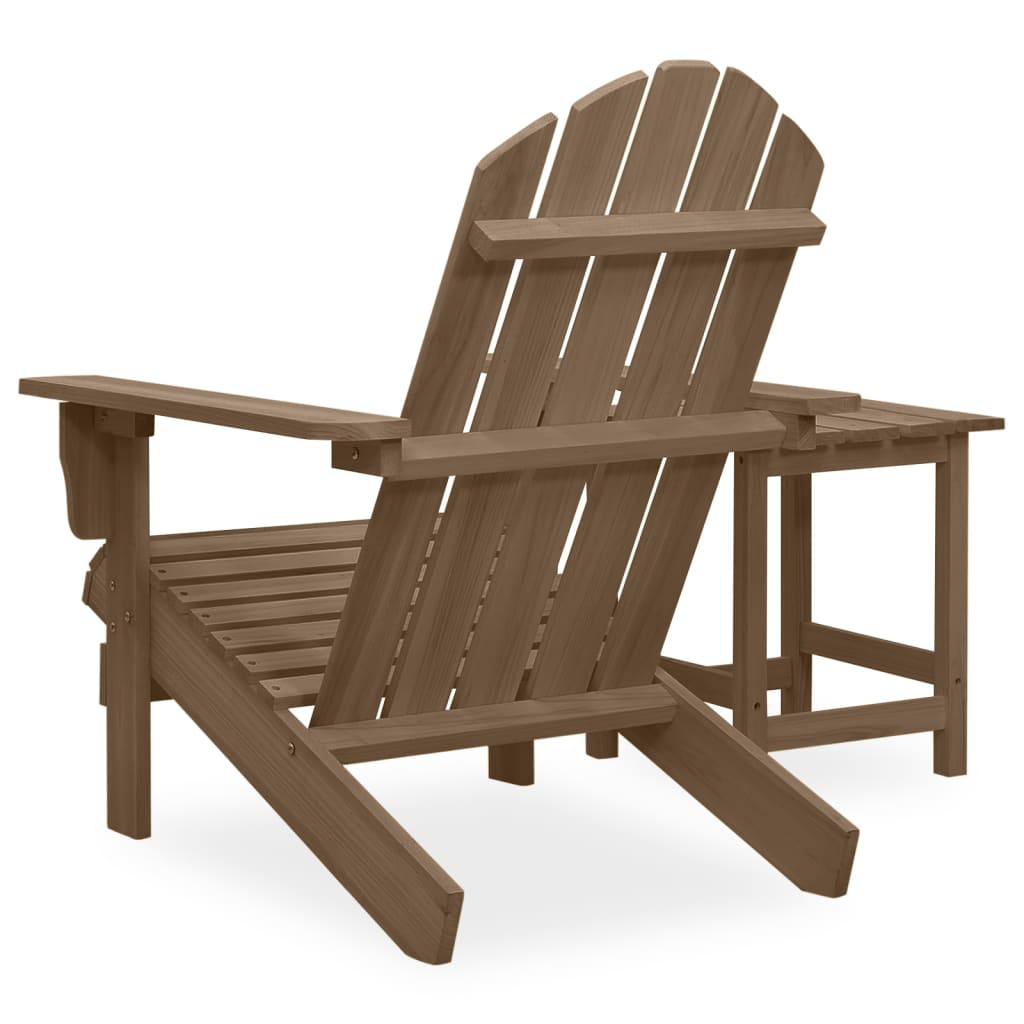 Adirondack hagestol med bord heltre gran brun