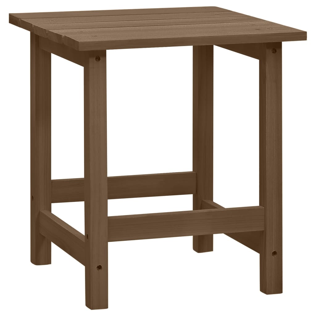 Adirondack hagestol med bord heltre gran brun