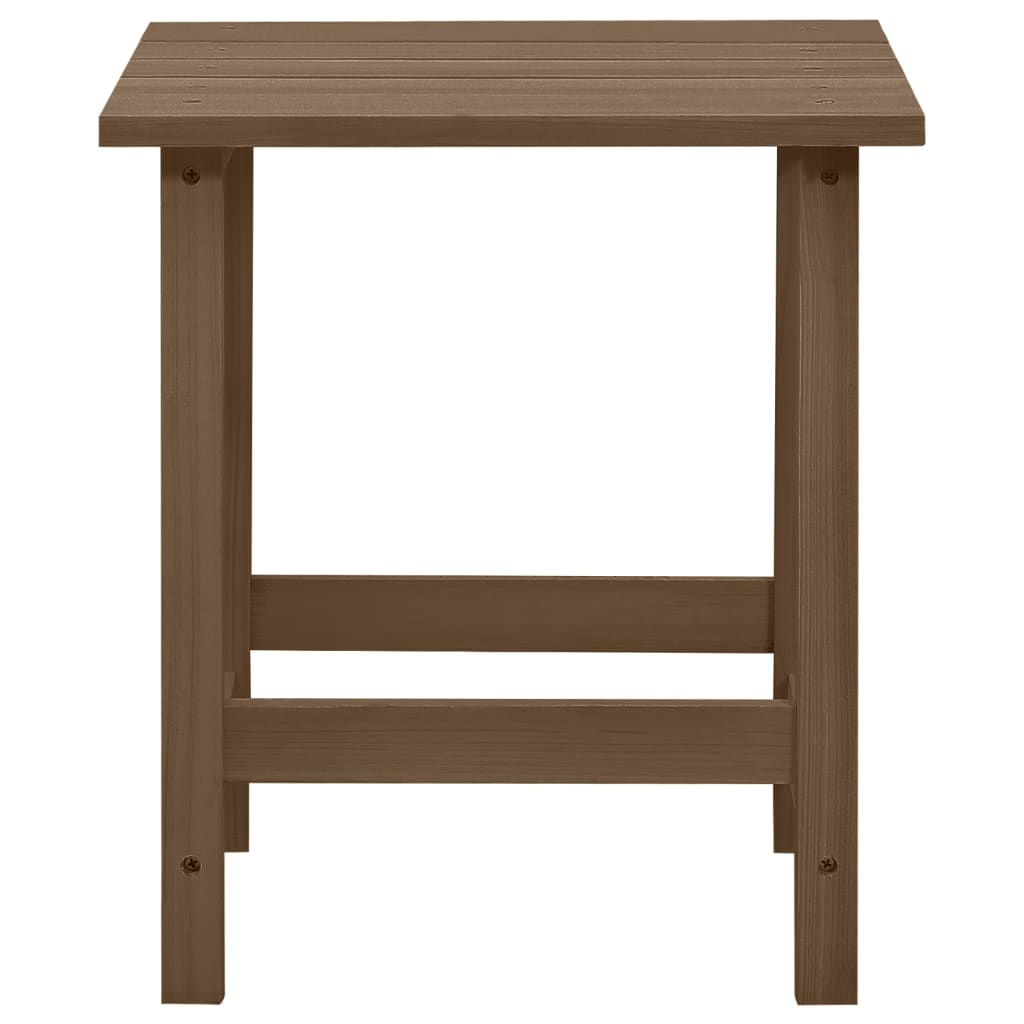 Adirondack hagestol med bord heltre gran brun