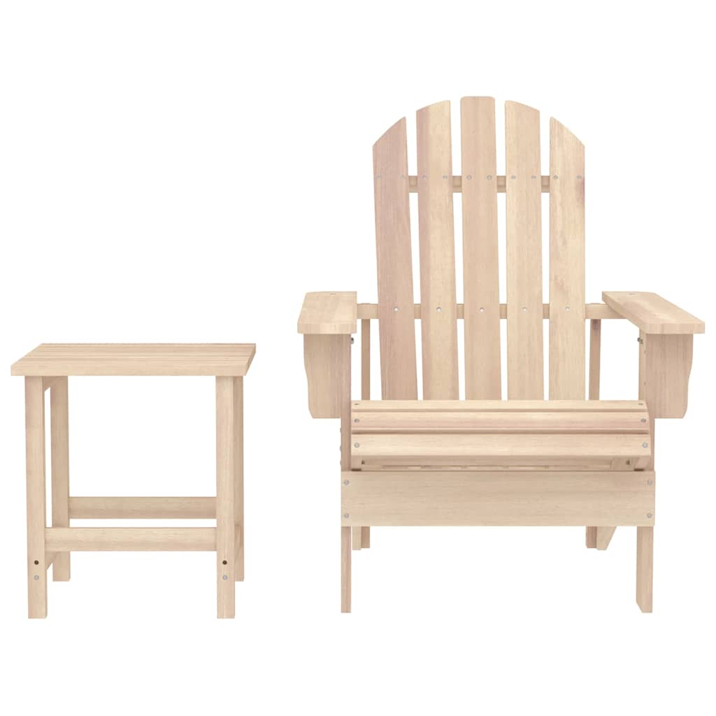 Adirondack hagestol med bord heltre gran