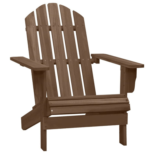 Adirondack hagestol med ottoman og bord heltre gran brun vidaXL