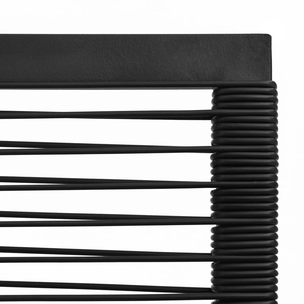Hagemøbelsett 3 deler PVC-rotting svart
