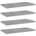 Hylleplater 8 stk betonggrå 40x20x1,5 cm konstruert tre