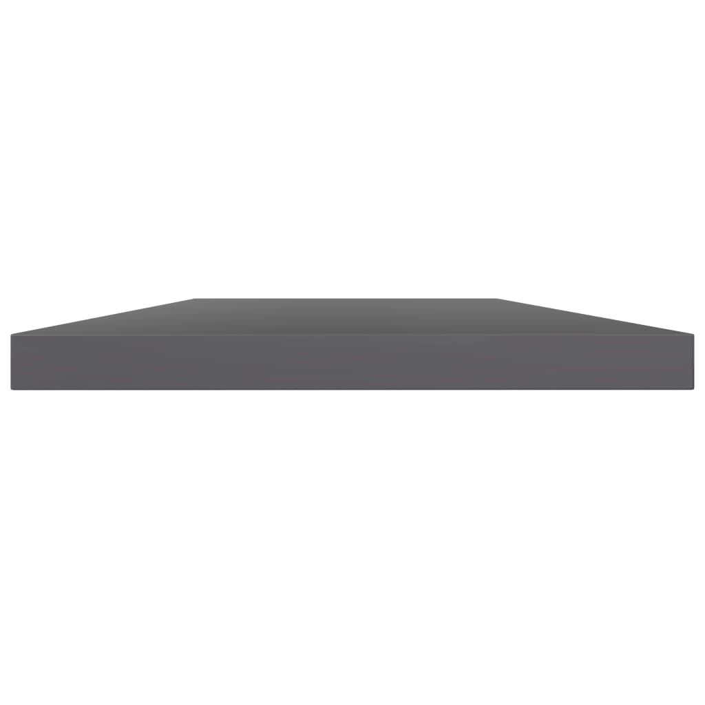 Hylleplater 8 stk høyglans grå 40x20x1,5 cm sponplate