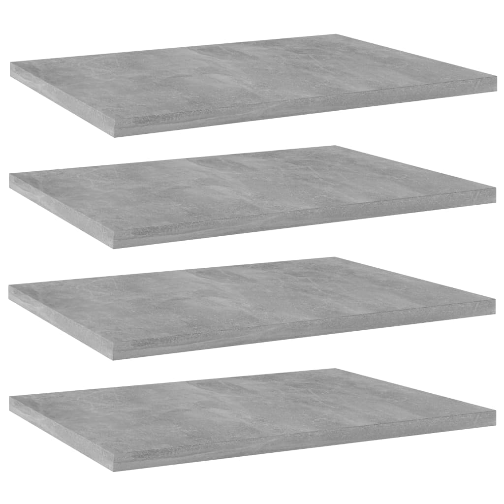 Hylleplater 4 stk betonggrå 40x30x1,5 cm konstruert tre