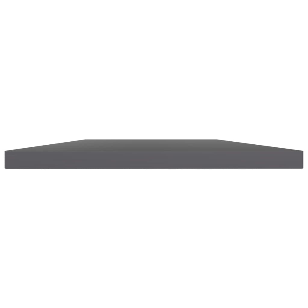 Hylleplater 4 stk høyglans grå 40x30x1,5 cm sponplate