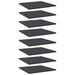 Hylleplater 8 stk grå 40x40x1,5 cm konstruert tre